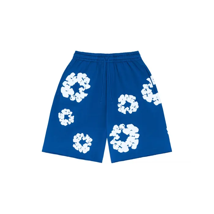 Denim Tears The Cotton Wreath Shorts Royal Blue