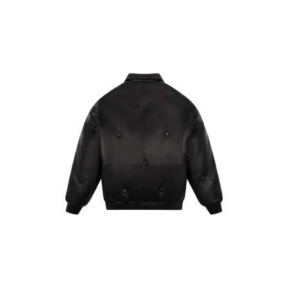 Denim Tears Sofa Leather Puffer Jacket Black