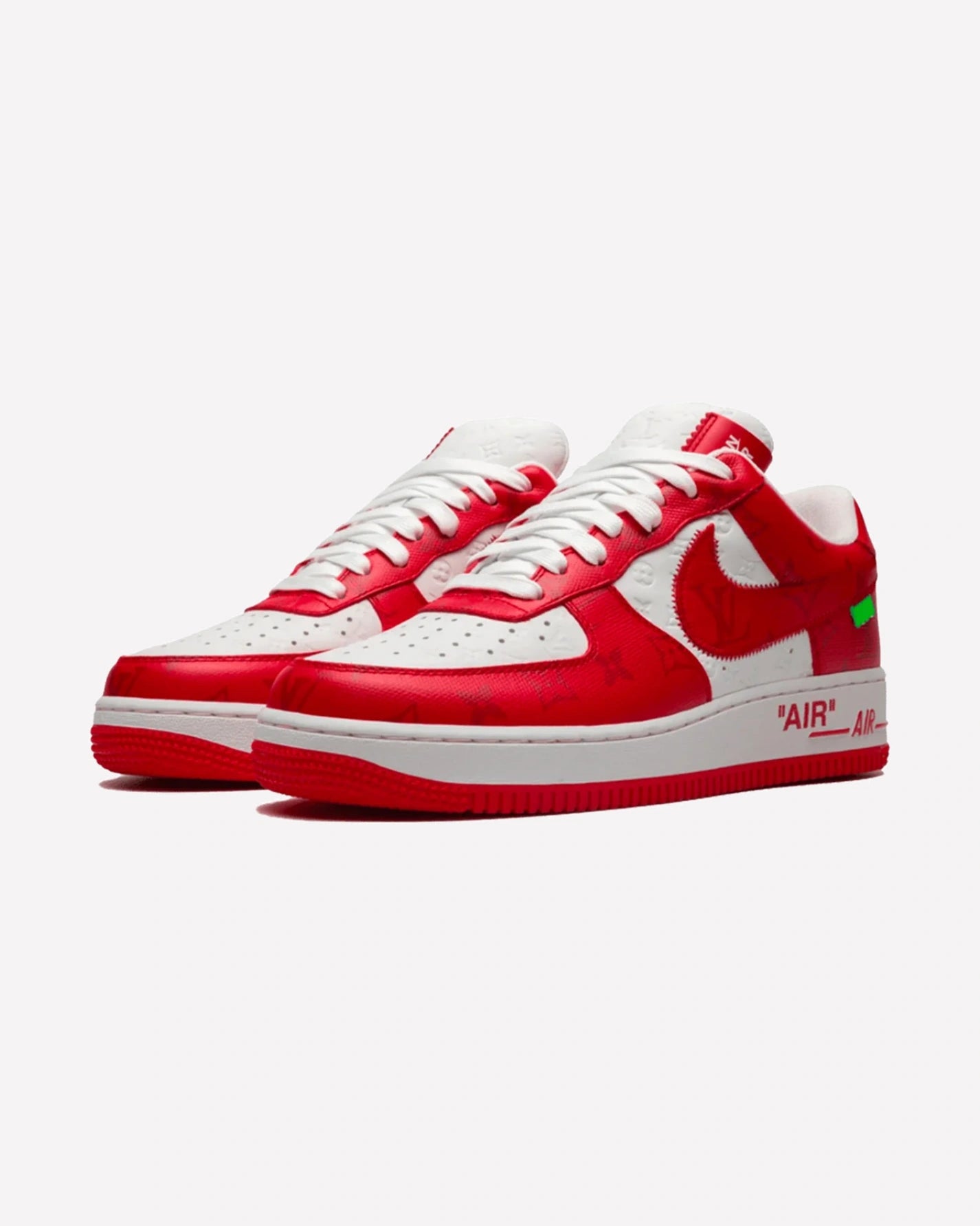 Louis Vuitton Nike Air Force 1 Low By Virgil Abloh White Red