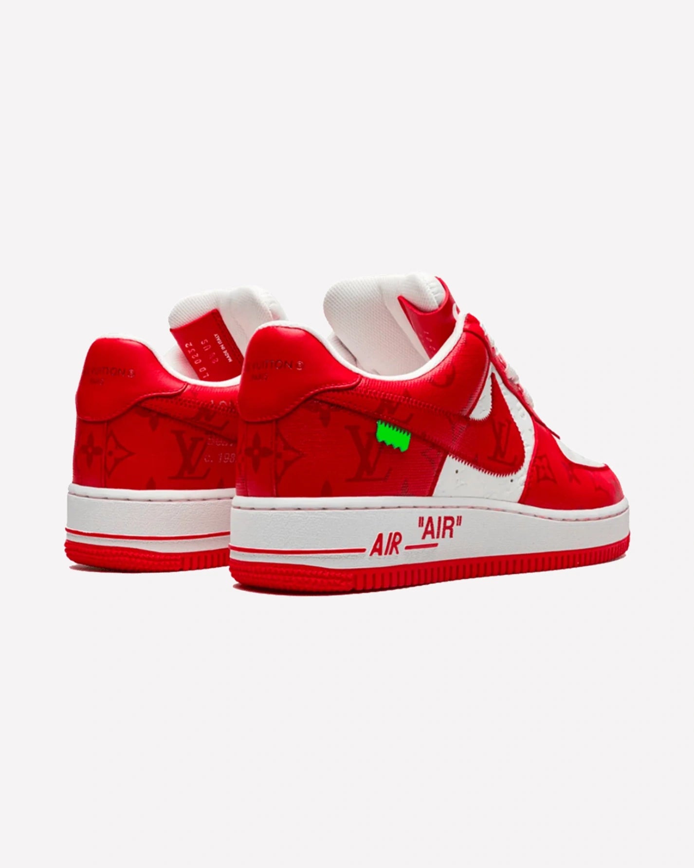 Louis Vuitton Nike Air Force 1 Low By Virgil Abloh White Red