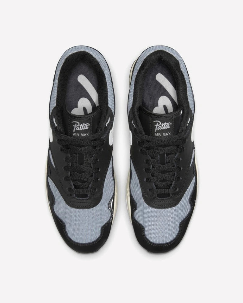 Nike Air Max 1 Patta Waves Metallic Silver White Black