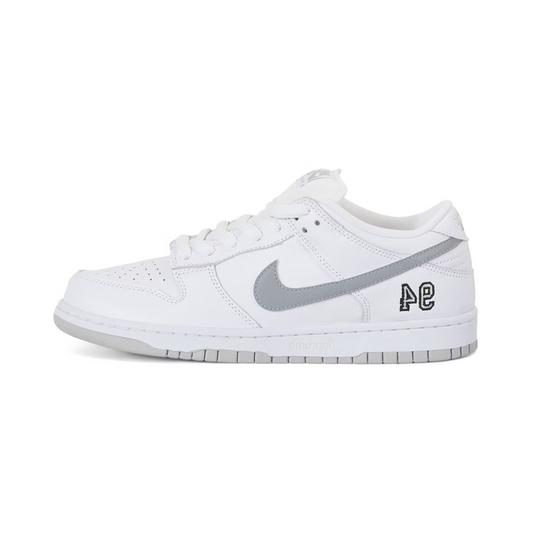 Nike SB Dunk Low Supreme 94 White Metallic Silver