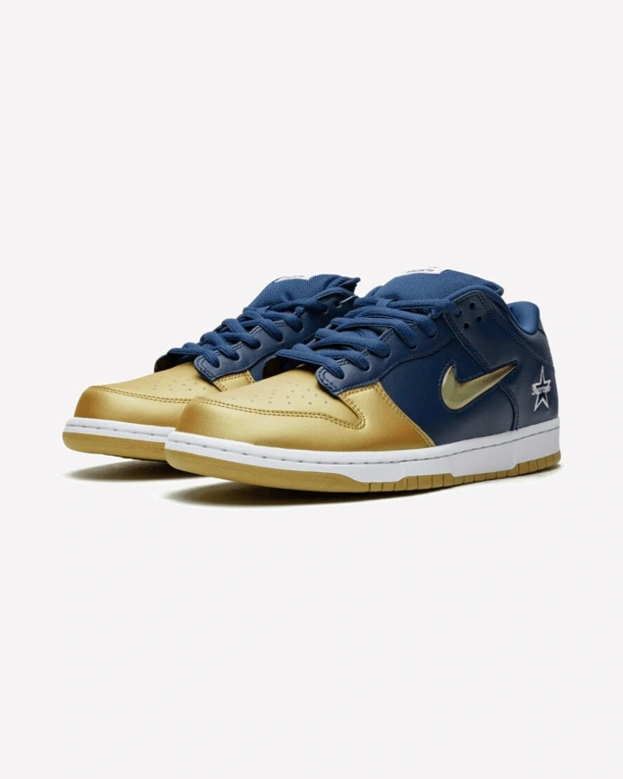 Nike SB Dunk Low Supreme Jewel Swoosh Gold