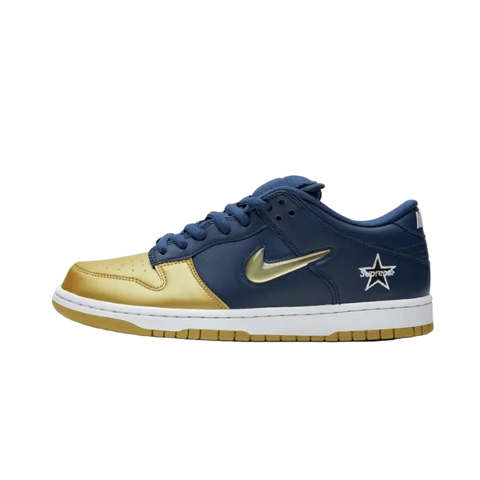 Nike SB Dunk Low Supreme Jewel Swoosh Gold