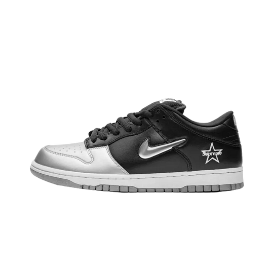 Nike SB Dunk Low Supreme Jewel Swoosh Silver