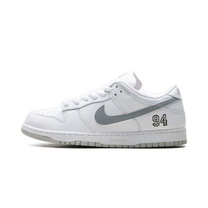 Nike SB Dunk Low Supreme 94 White Metallic Silver