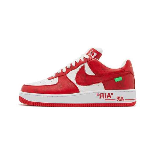 Louis Vuitton Nike Air Force 1 Low By Virgil Abloh White Red