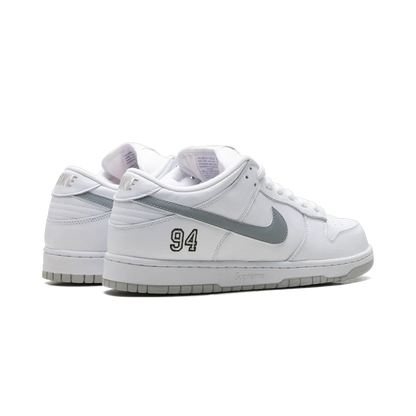 Nike SB Dunk Low Supreme 94 White Metallic Silver
