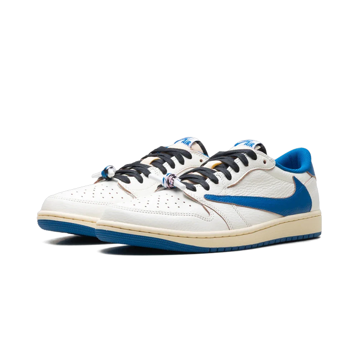 Air Jordan 1 Retro Low OG SP Fragment x Travis Scott Sail Military Blue