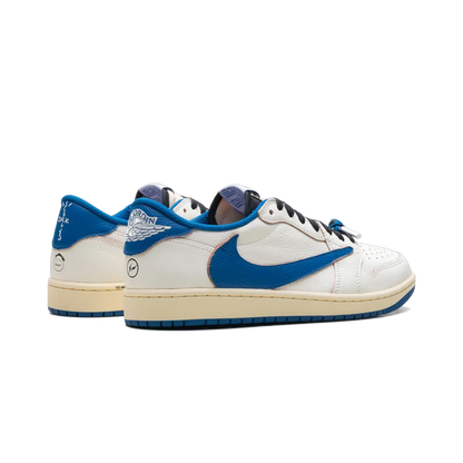 Air Jordan 1 Retro Low OG SP Fragment x Travis Scott Sail Military Blue