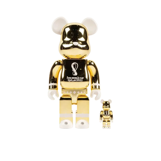 Bearbrick x FIFA World Cup Qatar 2022 100% and 400% Set Gold