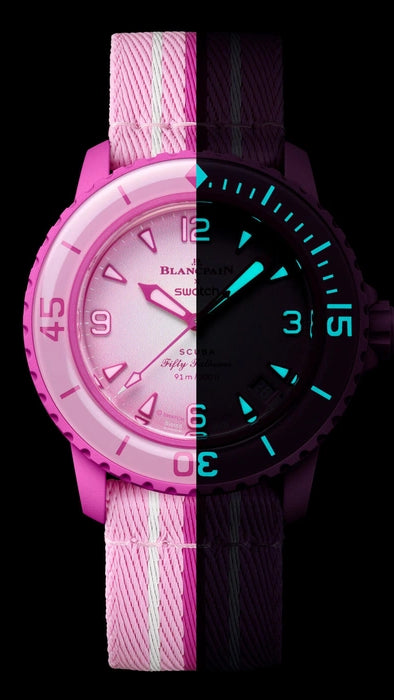 Blancpain x Swatch Scuba Fifty Fathoms Pink Ocean