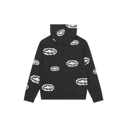 Denim Tears x Corteiz Cotton Wreath Zip Hoodie Black