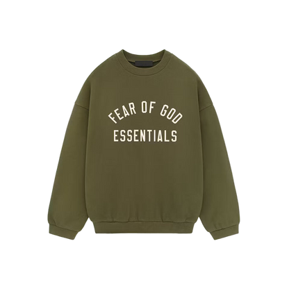 Fear of God Essentials Fleece Crewneck Military