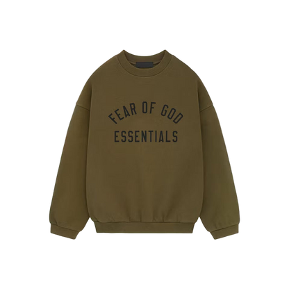 Fear of God Essentials Fleece Crewneck Olive