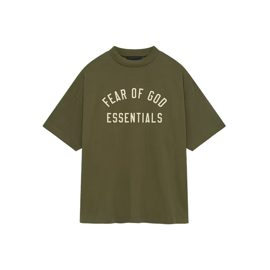 Fear of God Essentials Jersey Crewneck Tee Military