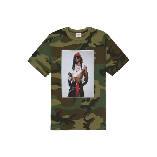 Supreme Playboi Carti Tee Woodland Camo