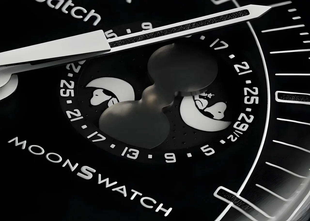 Swatch x Omega Bioceramic Moonswatch Mission To Moonphase Snoopy Black