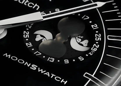 Swatch x Omega Bioceramic Moonswatch Mission To Moonphase Snoopy Black