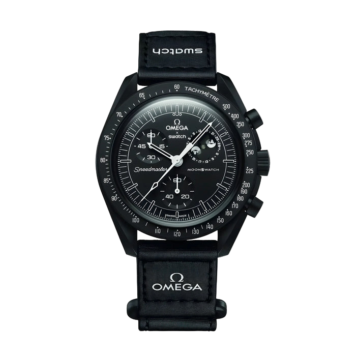 Swatch x Omega Bioceramic Moonswatch Mission To Moonphase Snoopy Black