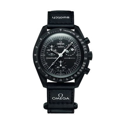 Swatch x Omega Bioceramic Moonswatch Mission To Moonphase Snoopy Black