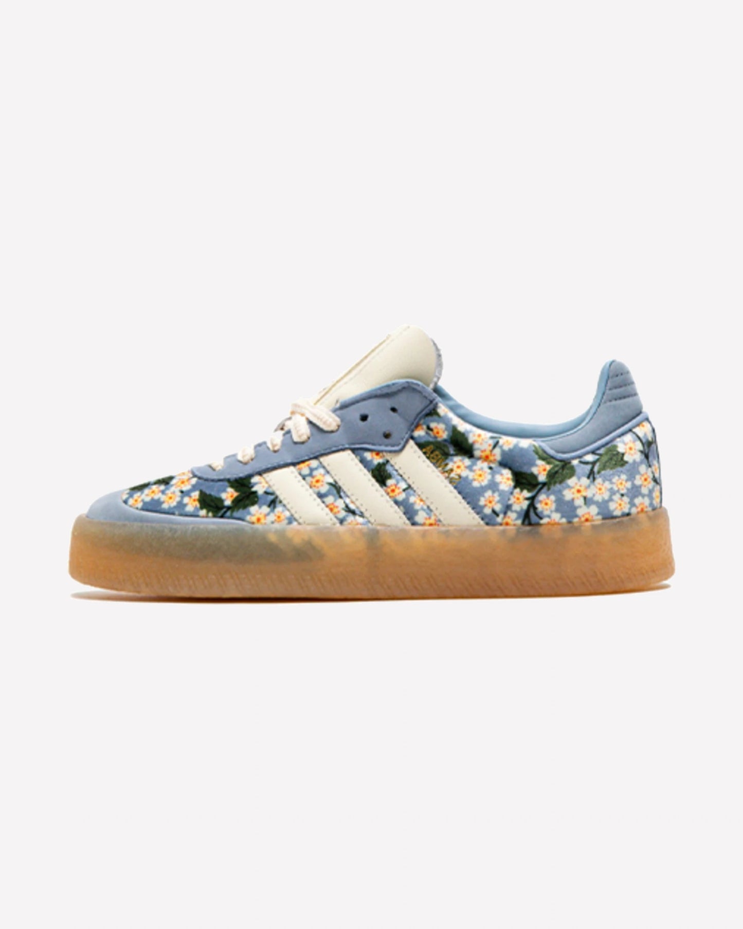 adidas Sambae Liberty London Floral Embroidery Blue Cream White
