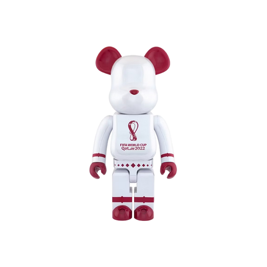 Bearbrick x FIFA World Cup Qatar 2022 1000% White Chrome - Sneaker Lane