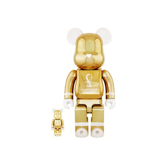 Bearbrick x FIFA World Cup Qatar 2022 100% & 400% Set Gold - Sneaker Lane