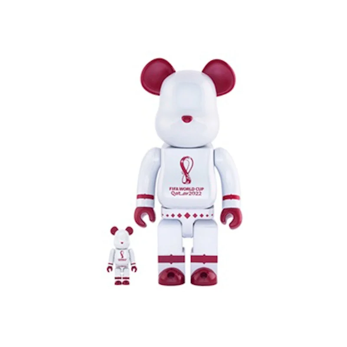 Bearbrick x FIFA World Cup Qatar 2022 100% & 400% Set White - Sneaker Lane