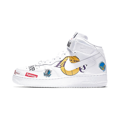 Nike Air Force 1 Mid Supreme NBA White
