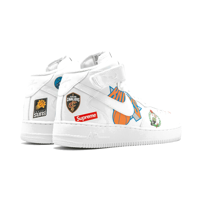 Nike Air Force 1 Mid Supreme NBA White