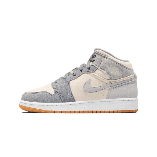Air Jordan 1 Mid SE Coconut Milk Particle Grey (GS)