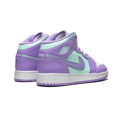 Air Jordan 1 Mid Purple Aqua (GS) - Sneaker Lane