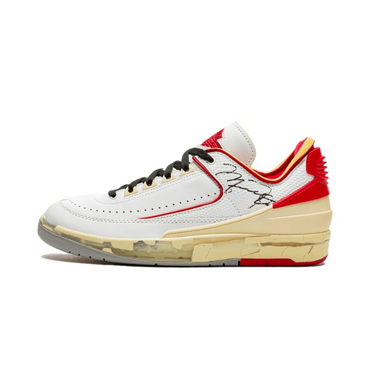 Air Jordan 2 Retro Low SP Off-White White Red - Sneaker Lane