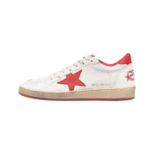Golden Goose Ball-Star Low White Red