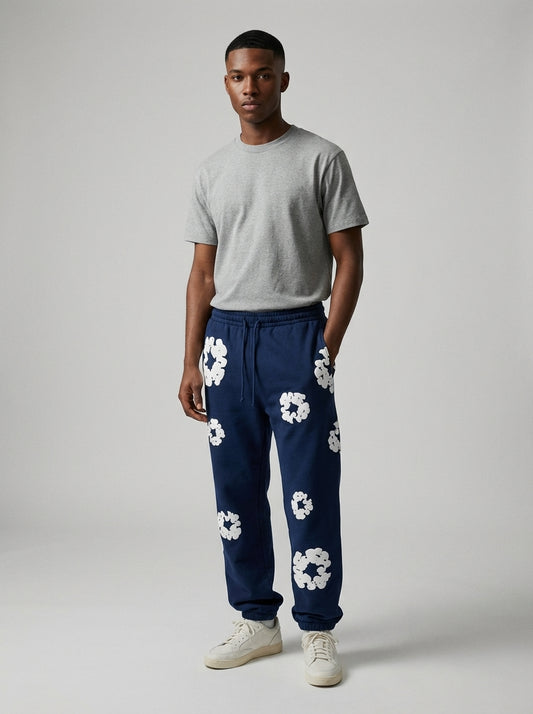 Denim Tears The Cotton Wreath Sweatpants Navy