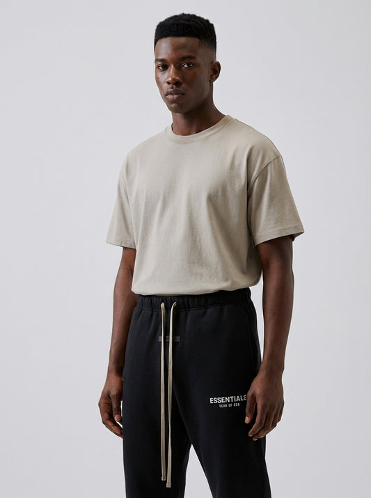 Fear Of God Essentials Sweatpants Fleece Black White
