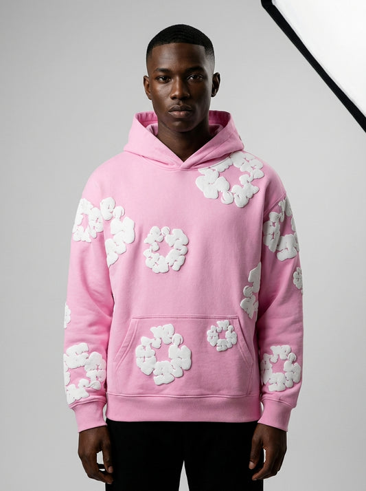 Denim Tears Hoodie The Cotton Wreath Pink