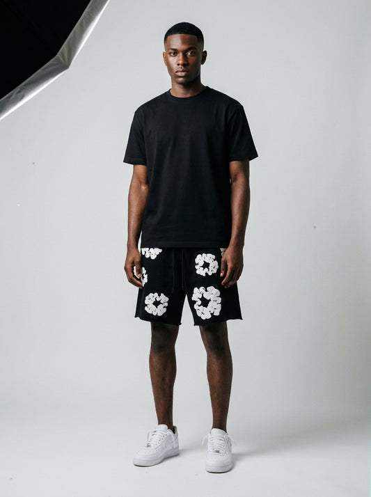 Denim Tears The Cotton Wreath Shorts Black