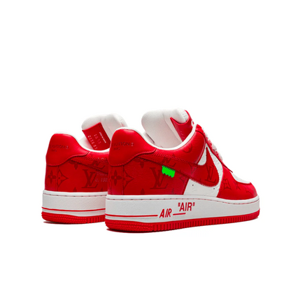 Louis Vuitton Nike Air Force 1 Low By Virgil Abloh White Red